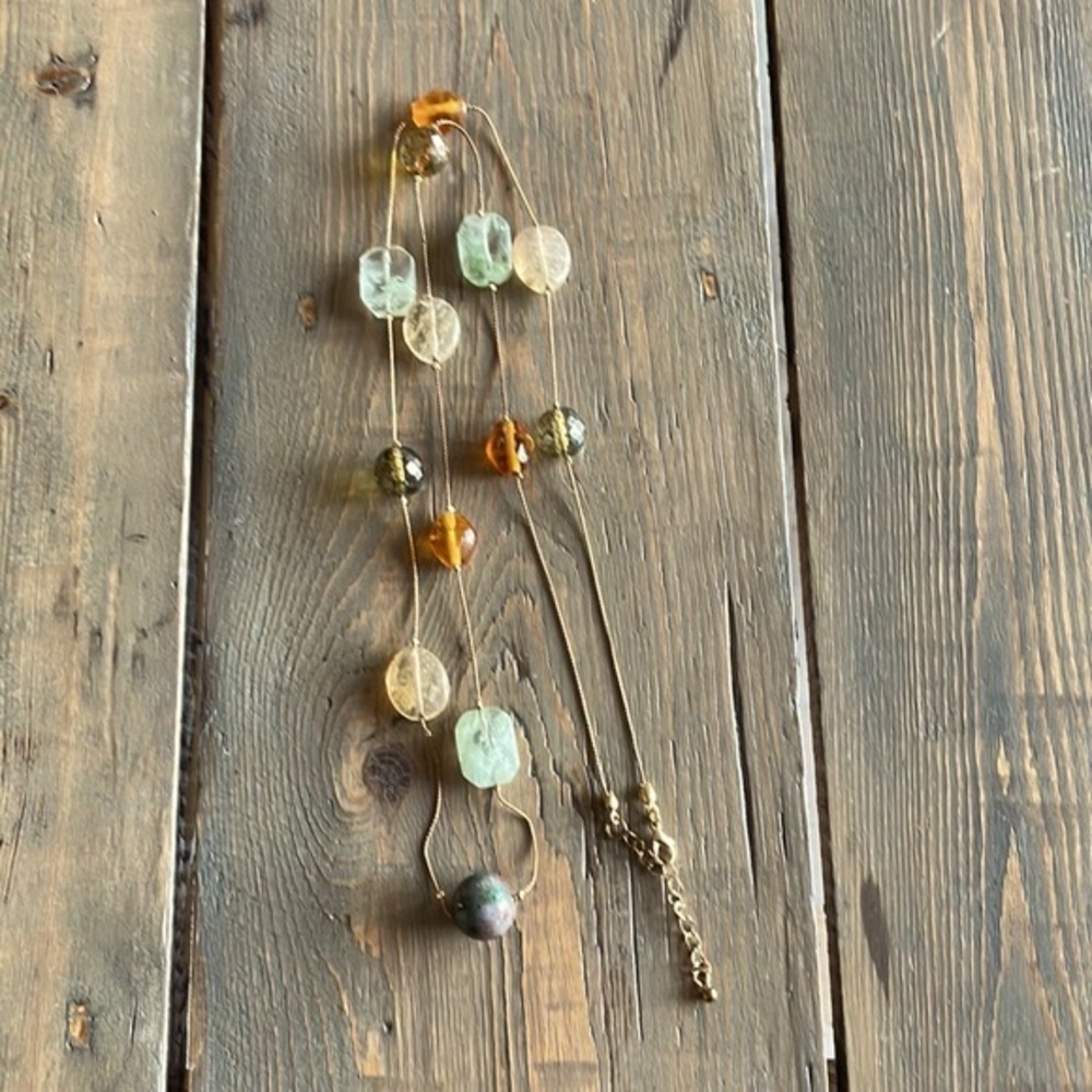 Vintage Colored Glass Beaded Necklace